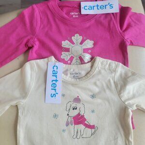 Carter's Baby BodySuit Baby Romper Girls Dress Toddler Clothes 2-Pack - 9M